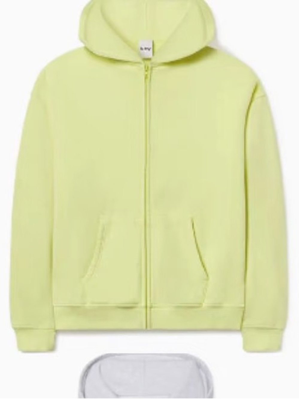 KHY Limoncello Full Zip Fleece Hoodie Size XS Kylie Jenner Oversized